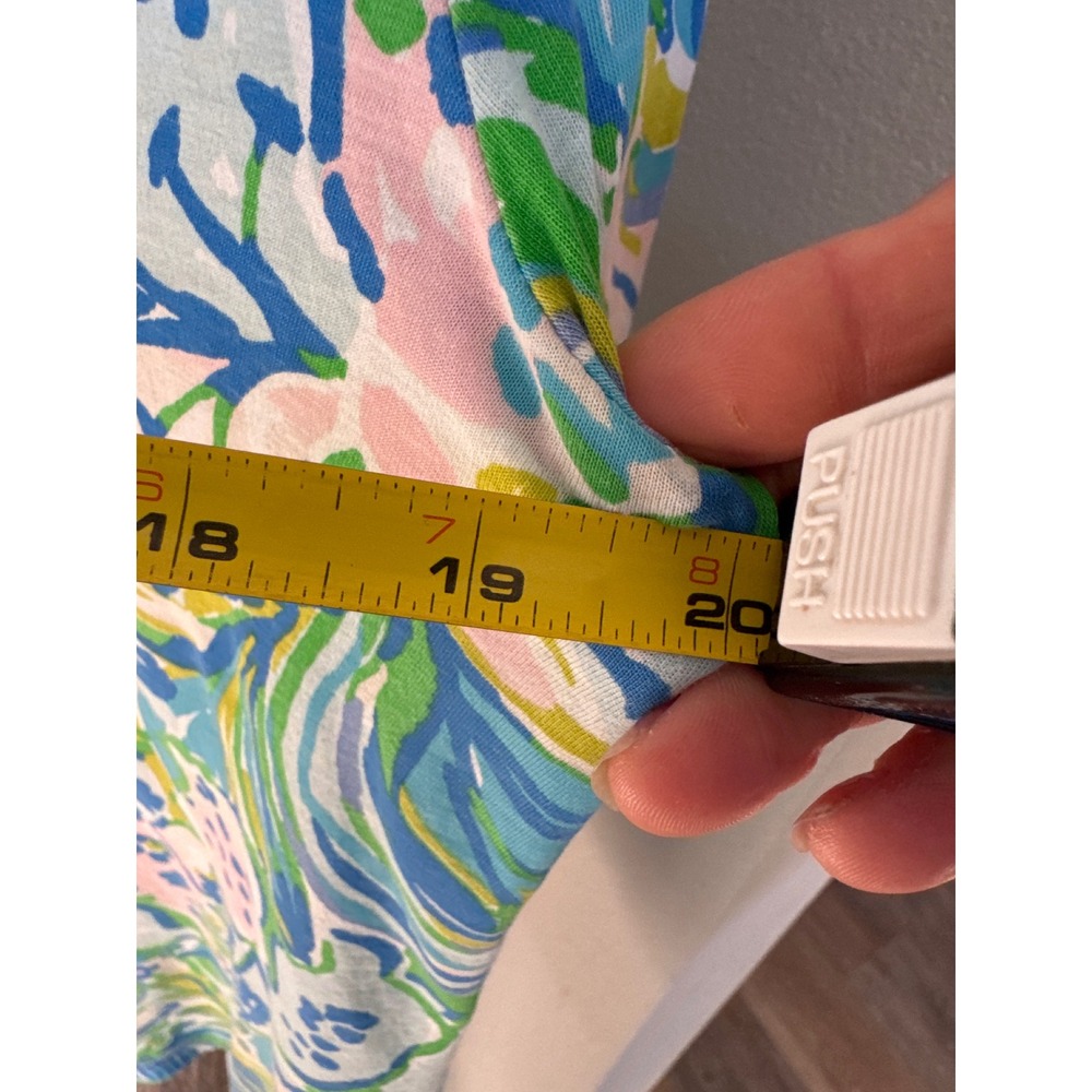 Lilly Pulitzer Ansley Polo 3/4 SleeveTop in the print  Feline Good Cotton M - Picture 6 of 9